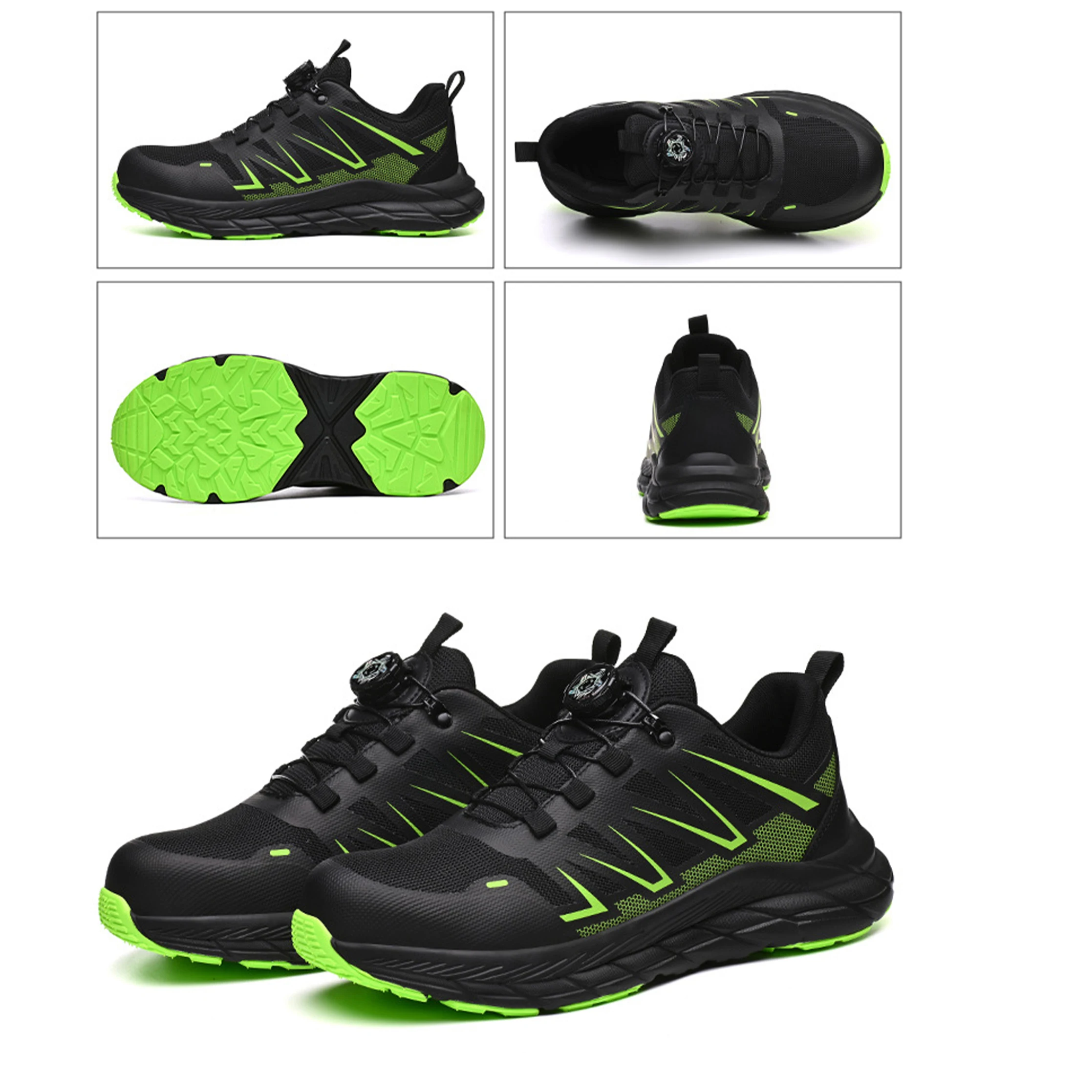 Men's Steel Toe Indestructible Safety Sneakers - Anti-Smash, Anti-Puncture Tactical Work Boots
