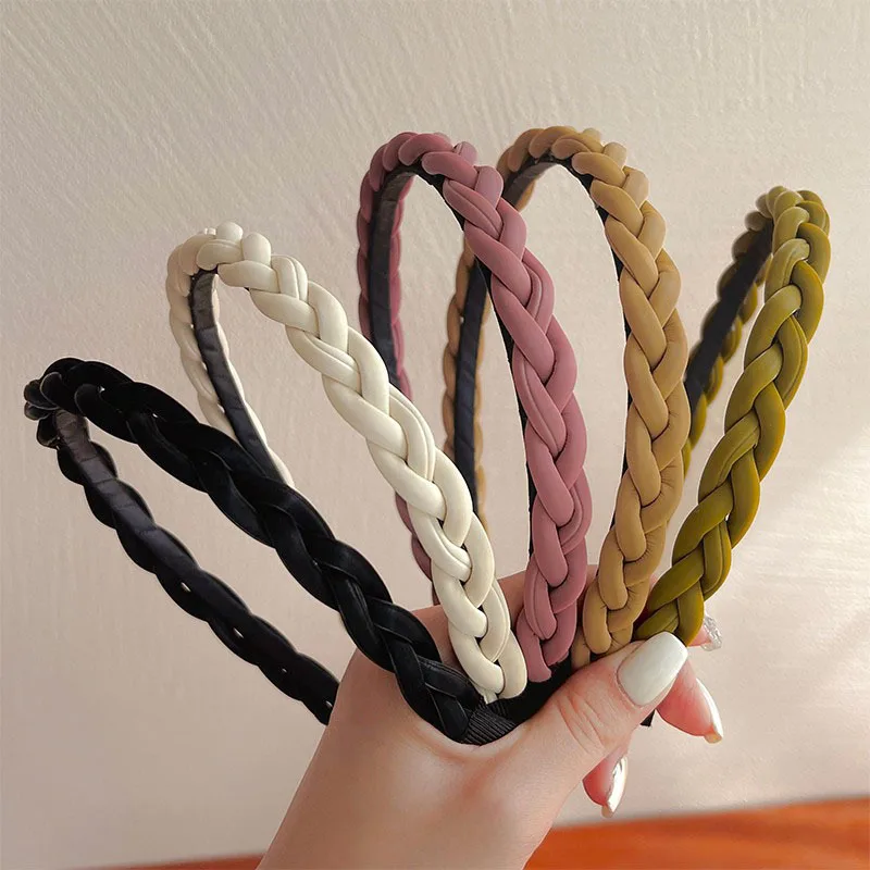 

Wave Women Hairband Korea Style Trend Cross Hair Band Girl Solid Color Headwear Female Fashion Wide Hair Accessories For Ladies