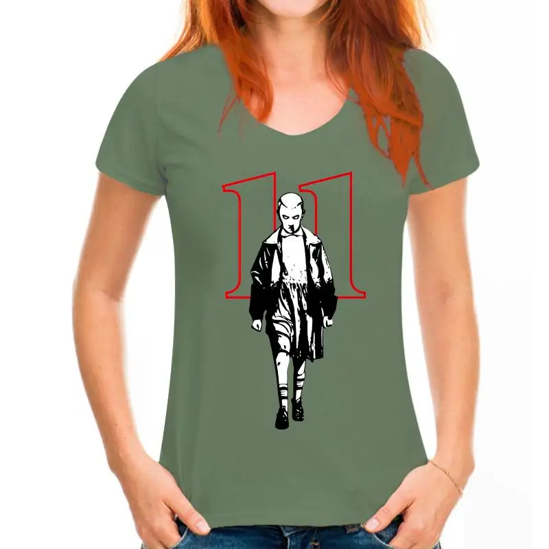 thumbnail image 1 of Camiseta blanca de cosplay de Stranger Style Pop Culture Things Eleven, talla M-3XL, 1 of 5