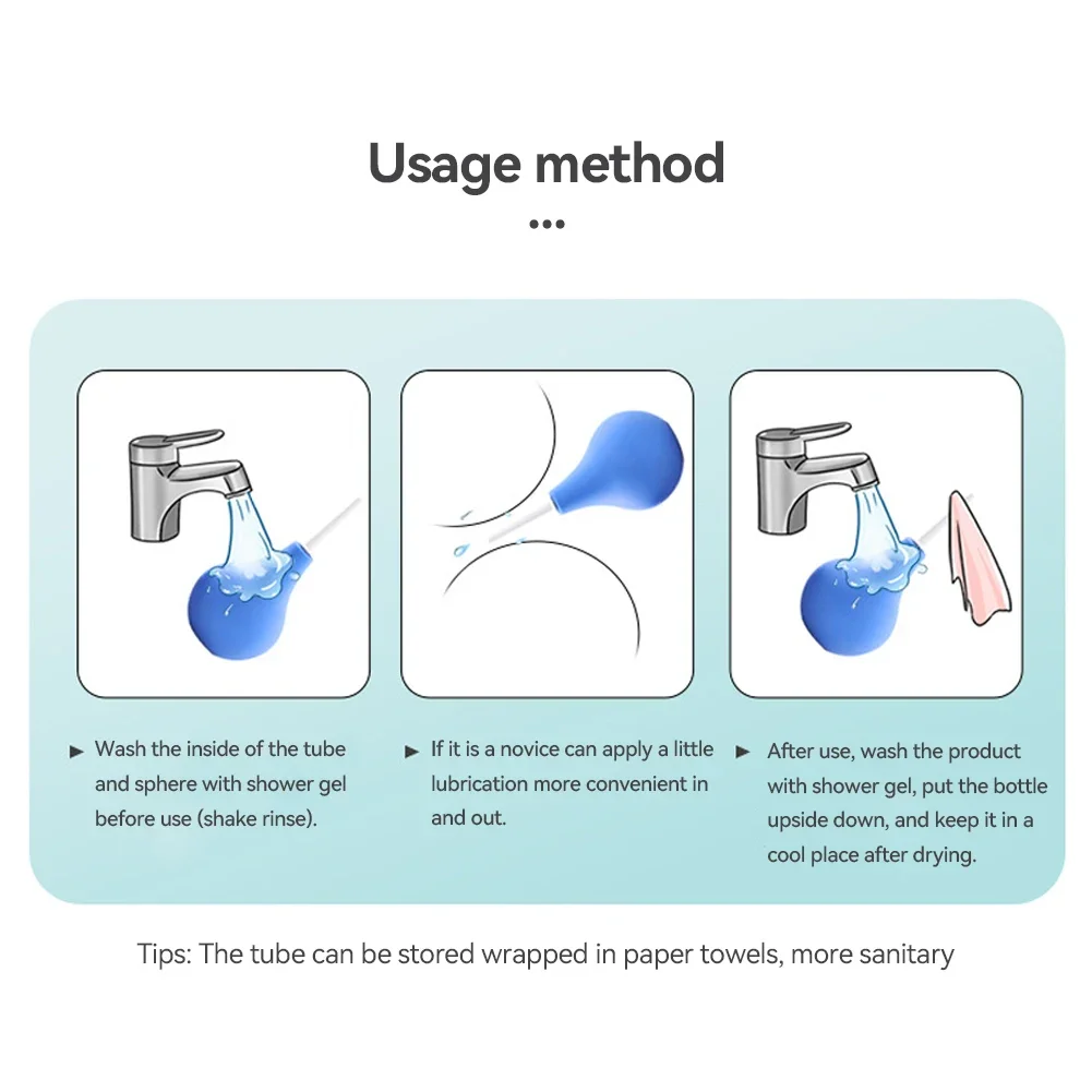 89/224ML Unisex Anal Shower Silicone Enemator Vaginal Enema Rectal Syringe Anal Rectum Vaginal Cleaner Bidet Accessories 5