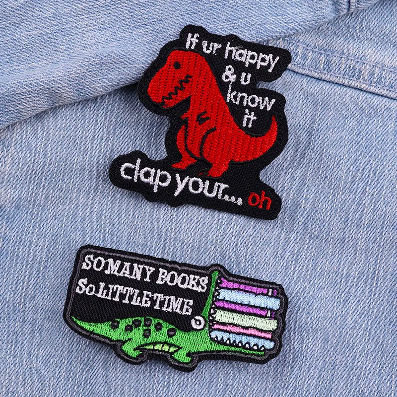 Vibrant Animal Embroidered Iron-On Patches