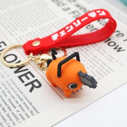 Anime - Inspired Chainsaw Man 3D Doll Keychain - Cartoon Character Car Accessory & Birthday Gift (Chainsaw Man 1)