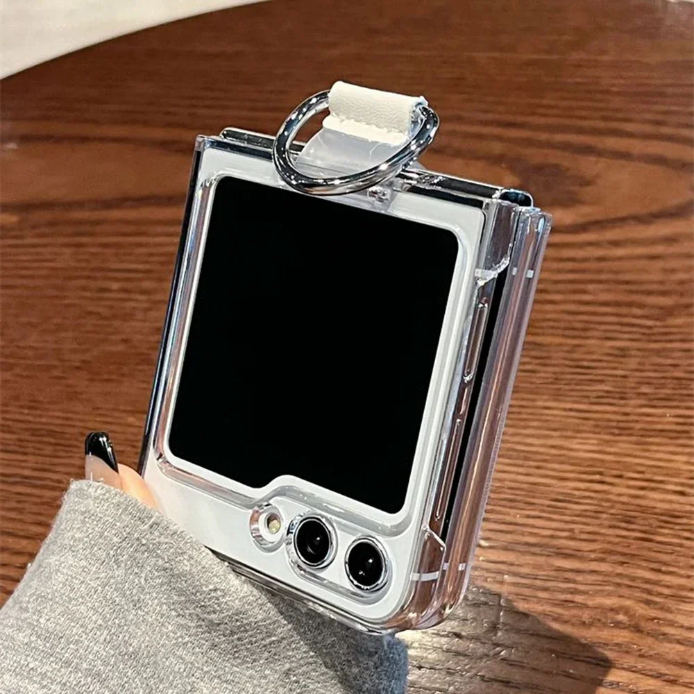 Luxury Transparent Ring Holder Case - Hard Ultra Slim Clear Acrylic Cover