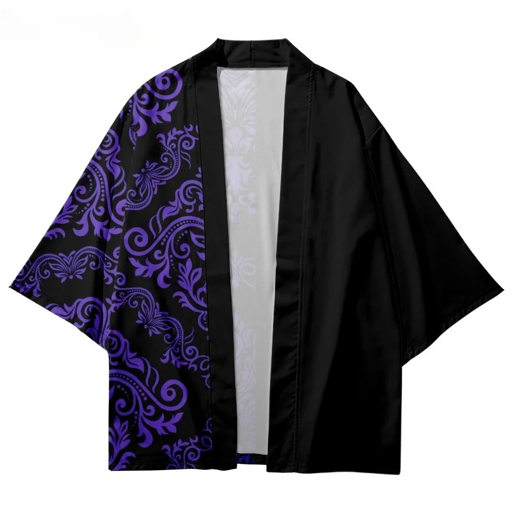 Fashion Streetwear Print Traditional Kimono Casual Men Women Cardigan Cosplay Shirts Harajuku Japanese Samurai Oversized Haori japanese kimono,japanese kimono cardigan,japanese kimono shirt