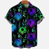 2024 Devil Horror 3d Print Hawaiian Shirt Men Clothes Breathable Loose Men's Shirts Male Short Clothes Sleeve Summer Male Shirt 5