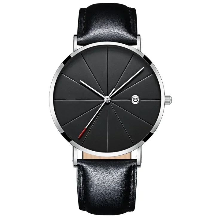 Men Watch Luxury Set Fashion Business Brown Quartz Wrist Watches for Men Gift Set Creative Waterproof Quartz Classic Watch 6