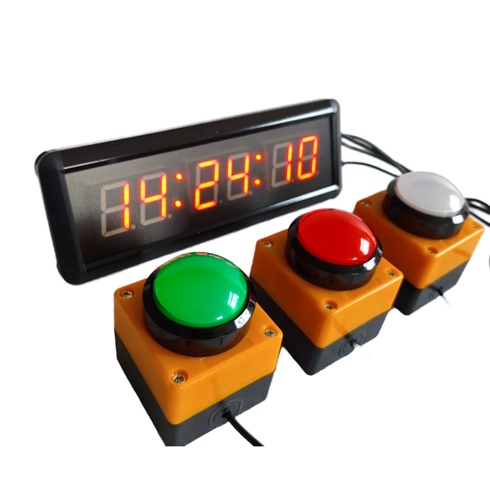 Multifunctional Button Control LED Timer Competition Training Stop Watch Counter Speech Timer Countdown Activity led countdown clock