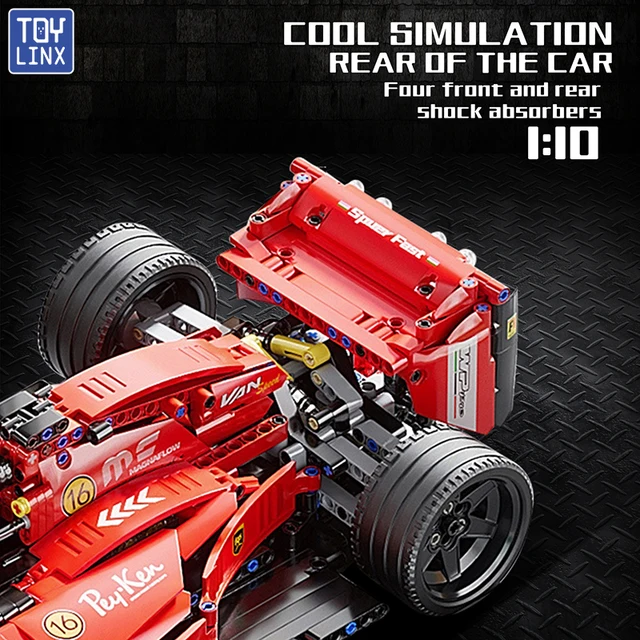 ToylinX F1 RC Race Cars Building Sets MOC Remote Control Building Blocks Car Cool Collectible Model Car Kits Toys Christmas Gift 4