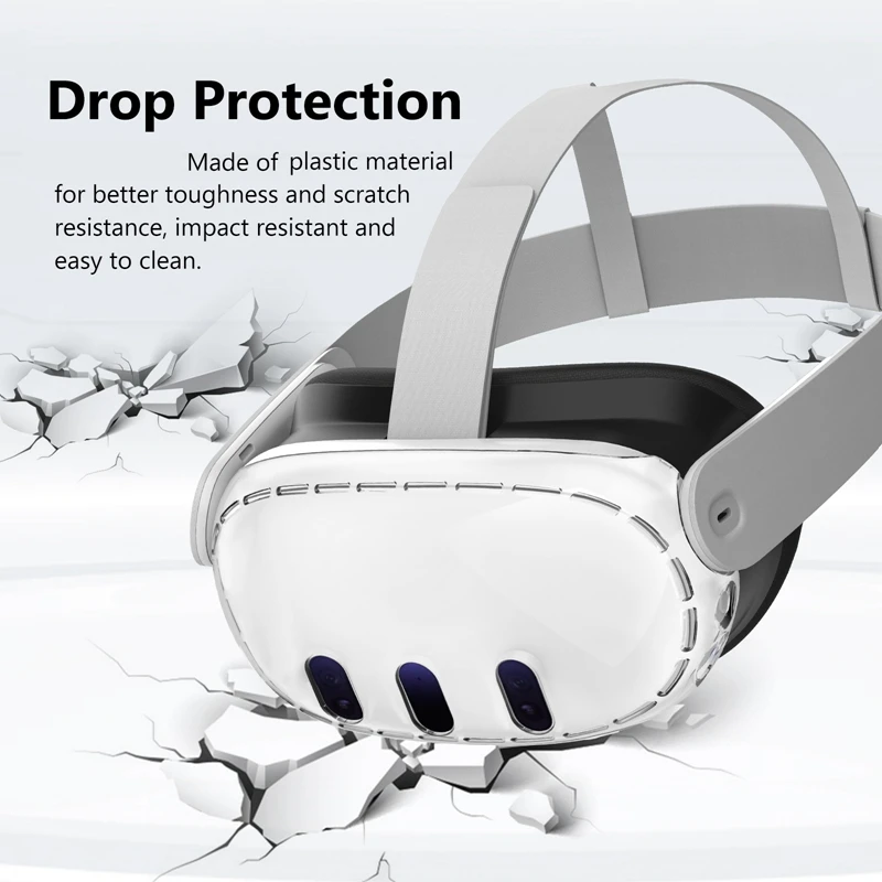 

For Meta Quest 3 Clear VR Helmet Protective Cover Anti-Collision Lens Protector VR Protective Shell For Meta Quest 3 Easy To Use
