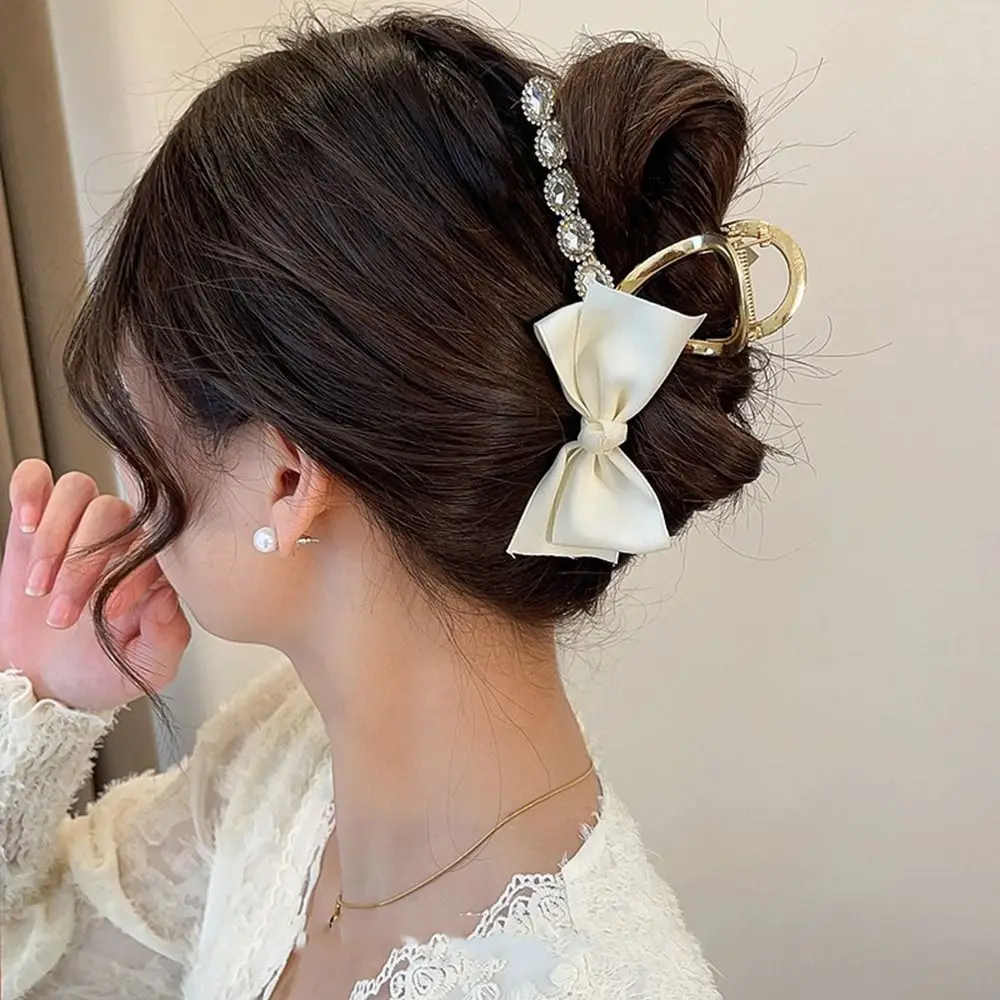 

Hairgrips Ponytail Holder Diamond Headdress Princess Style Large Crab Clip Korean Shark Clip Women Hair Clip Bow Hair Claw