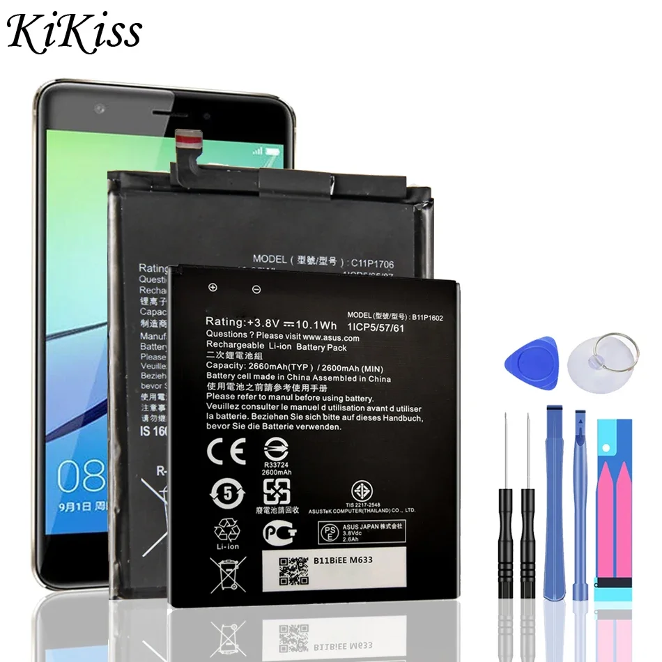 C11P1612 Per Asus Ze553Kl Zenfone 2 3 4 4.5 5 6 Laser 5.0 5.5 Deluxe Max Zoom Zenfone3 Zoom S Dual Sim Lte Batteria Del Telefono