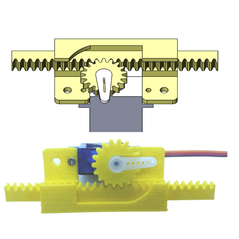 9g Servo Robot Arm Kit Linear Motion 3d Printout Div Invention Stem