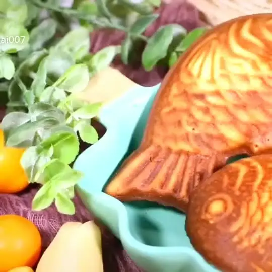 Yheonver Taiyaki Doppelter Fisch Geformt Heiße Dessert Waffel Kuchen Hersteller Pan Japanisch Pfannkuchen Doppelte Pan Bratpfanne