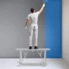 Portable Folding Scaffolding Platform Adjustable Work Bench 330.69 lbs Portable Step Stool Folding Ladder  2