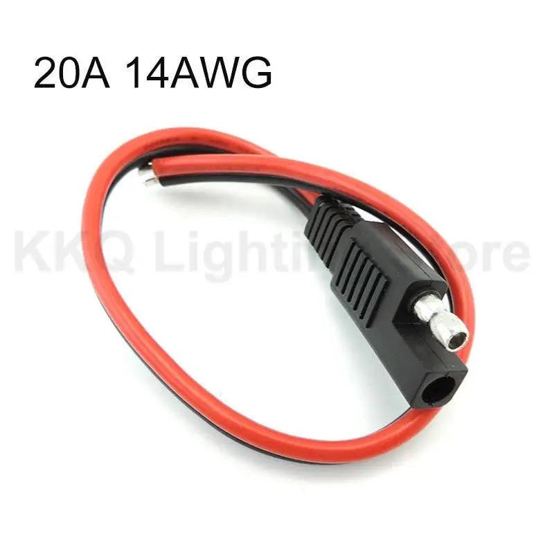 

0.3m SAE Plug Cable DC Extension Cord 14AWG-Wire Harness Quick Connect Disconnect SAE Connector for Solar Automotive Battery K5