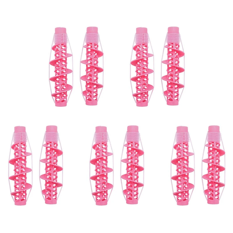 

10Pcs Hair Styling Tools Hair Care Natural Big Wave Curls Rollers Curlers Curling Styling Tool