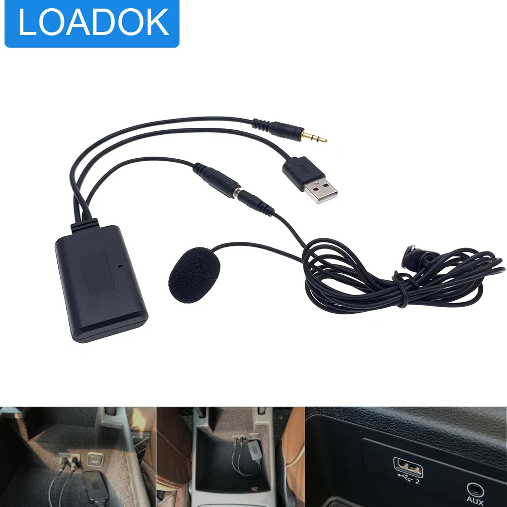 

Универсальный AUX-разъем, USB-порт, Bluetooth 5,0, микрофон, гарнитура, микрофон, адаптер для Volvo C30 S40 V40 V50 S60 S70 C70 V70 XC70 S80