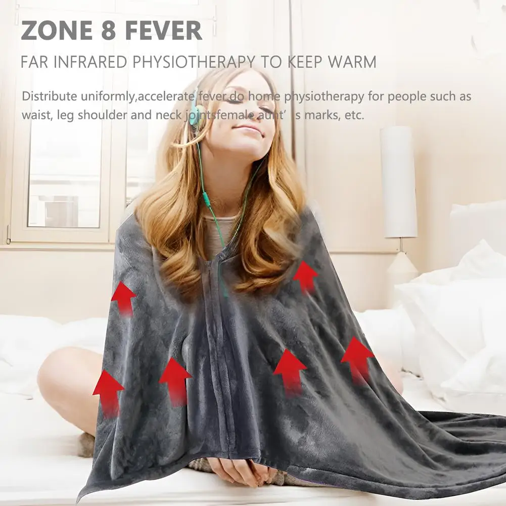 Portable Electric Shawl Cape 3 Temperature Settings Heated Throw Blanket  Poncho Wrap For Home Office Travel - AliExpress