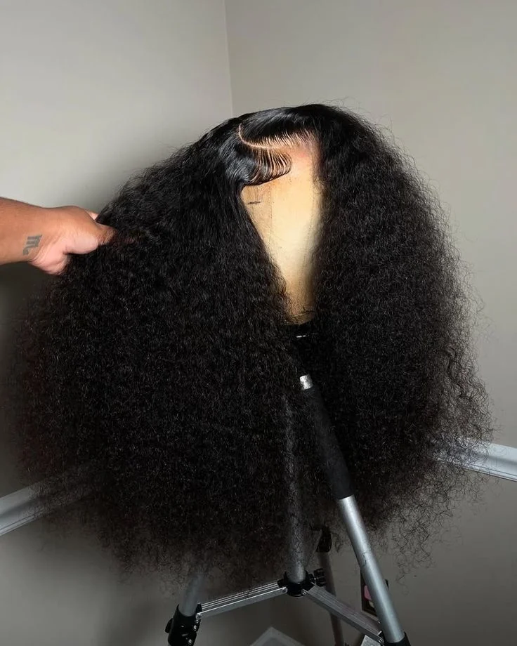 باروكة شعر بشري كينكي كيرلي بكثافة 250، 13x4 13x6، شعر بشري طبيعي مجعد جيري كيرلي مع شعر أطفال، باروكة أمامية دانتيل