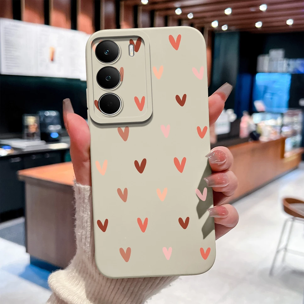 Fashion Sunflower Heart High-Quality Smooth Liquid Phone Back Cover Bumper