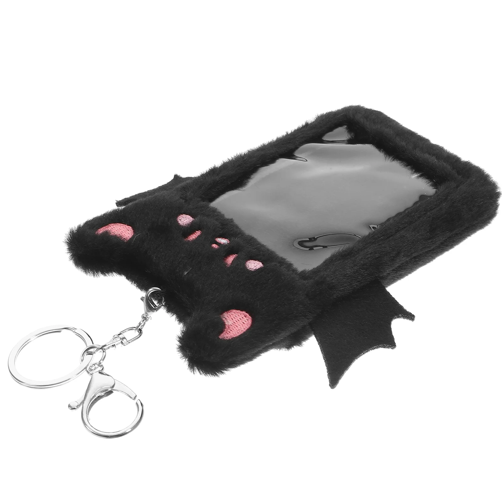 Plush Card Holder Shopping Mall Convenient Id Sleeves Korean Version Multi-function Visible Alloy