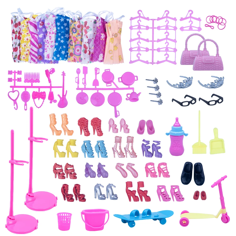 Doll accessories bag 10 dresses set accessories accessories shoes 85 sets swimming and she lived happily ever after bath mat bathroom accessories sets luxury toilet rug carpet carpet carpet mat