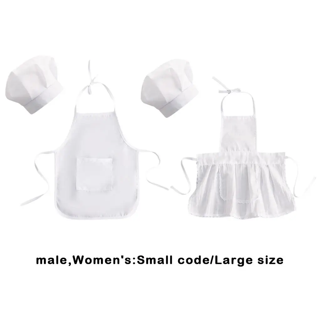 Infant Newborn Photography Prop Picture Chef Apron Set Uniform for Boy Girl