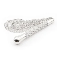 New Metal Alloy Chain Tassel Short Horse Riding Whip Crop Crystal Handle new 2022 1