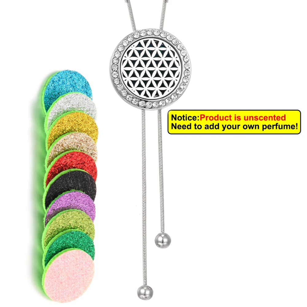 Elegant Long Tassel Aromatherapy Necklace with Essential Oil Diffuser Pendant