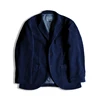 Men's Indigo Engineer Corduroy Suit Jacket Classic French Style Outwear 1