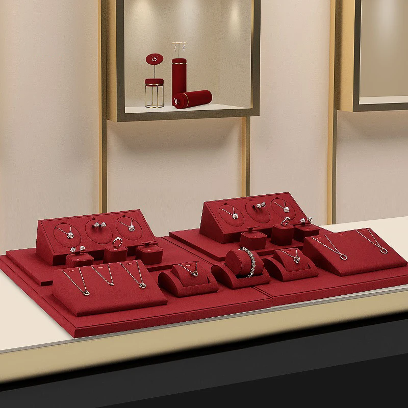 

Jewelry Showcase Stand Ring Earrings Counter Window Display Props for Jeweler Women Necklace Bracelet Storage Holder Accessory