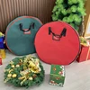 Round Foldable Christmas Tree Bag Xmas Wreath Storage Bag For Storing Christmas Garland Dustproof Cover Home Storage Bags 6