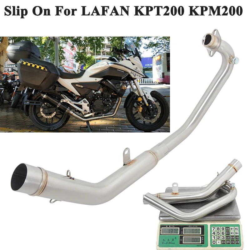 

Motorcycle Exhaust Escape System Slip On For LAFAN KPT200 KPT ABS KPM200 Modified Front Middle Link Pipe Connection 51mm Muffler