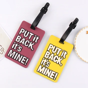 1PC Cute Luggage Tag Silicone Letter Suitcase Baggage Luggage PVC Tags Name ID Bag Identifier Label Airplane Travel Accessories