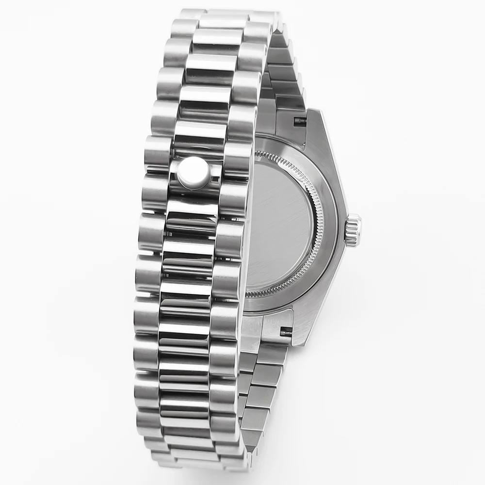 NEITON 100m Waterproof Sapphire Watch Case with Presidential Bracelet Strap