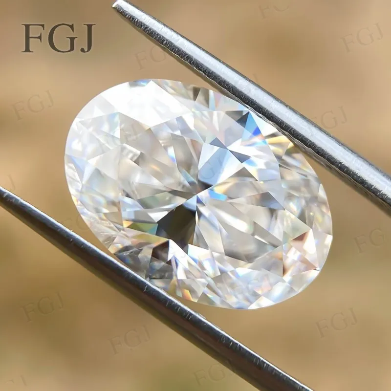리얼 모이사나이트 스톤 D 컬러 VVS1 타원형 0.15-3.5ct 공장 도매 루스 젬스톤 쥬얼리 제작 DIY 디자인 반지 목걸이