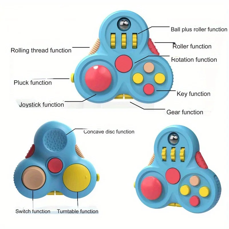 Fidget Toys for Kid and Adults, Autism Figette Cubes Desk Toys, Anxiety Relief Stress Toys, Sensory Fidget Cubes Gifts for Kids - 4