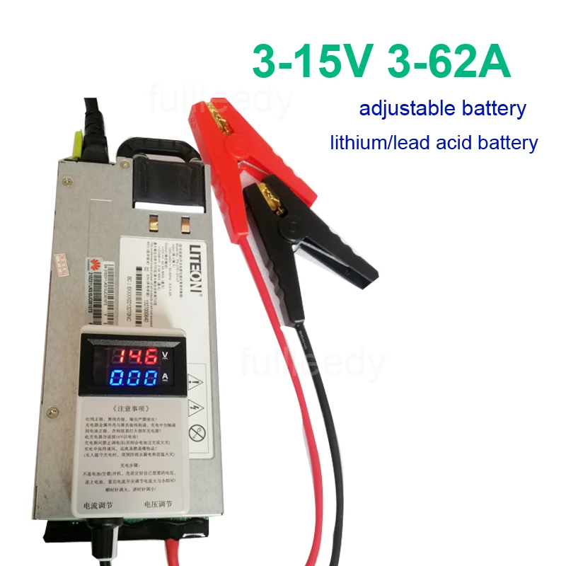 

3-15V 3-60A 12V 60A Adjustable Charger 14.6V 60A 12.6v 50A 40A 30A 20A Lithium Polymer For Lithium Ion Battery Lead Acid Battery