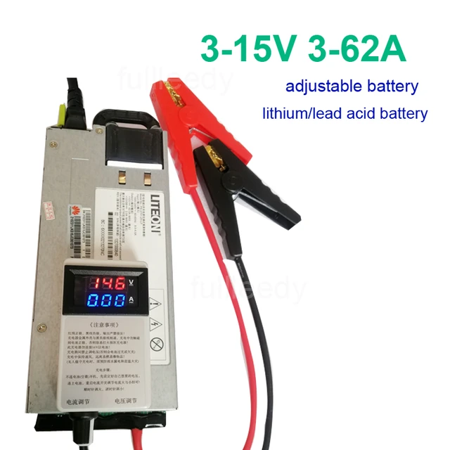 Chargeur réglable pour batterie lithium-ion, 3-15V, 3-60A, 12V