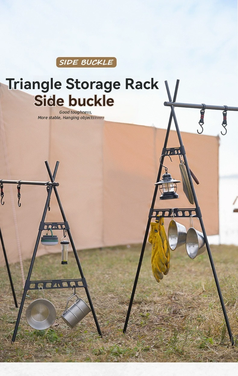 Description Picture 2 of itemShine Trip Outdoor Camping Triangle Shelf Side Buckle Multifunctional Tableware Rack Stability Buckle