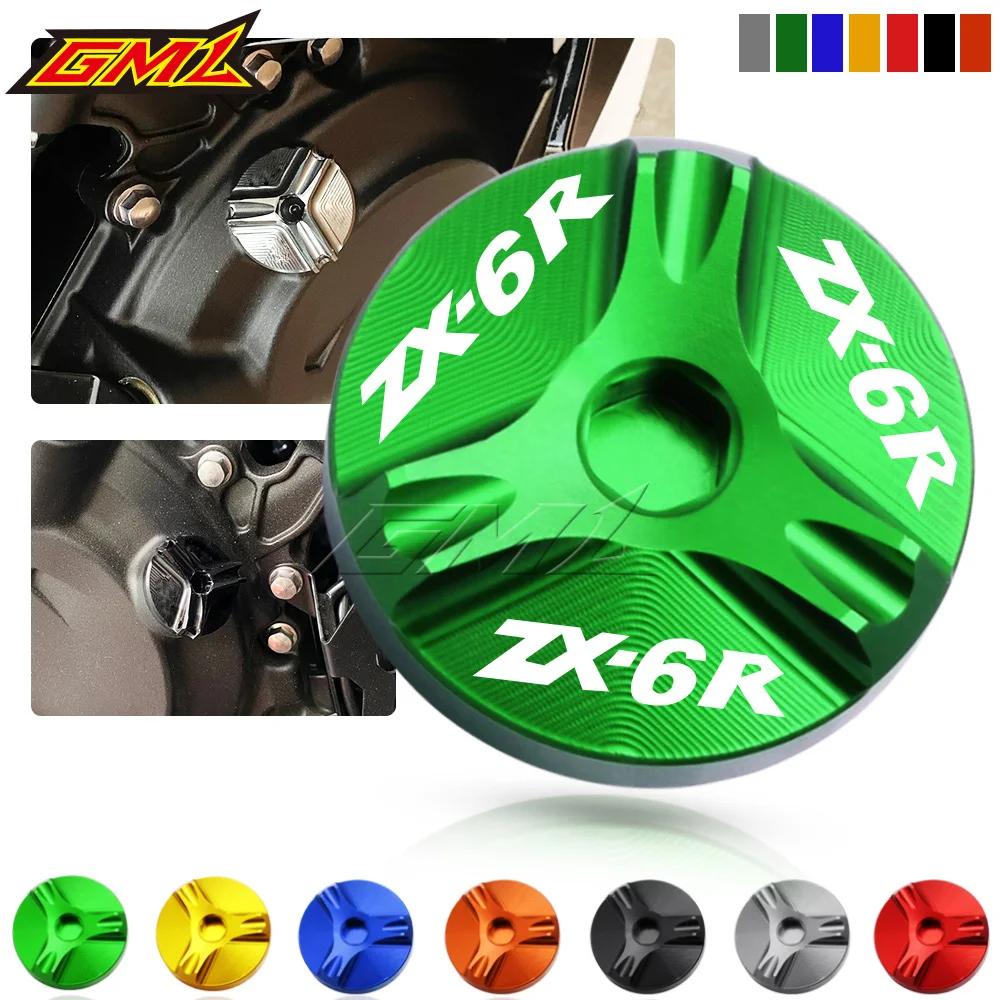 

For Kawasaki ZX6R ZX-6R 1995-2015 Motorcycle Accessories CNC Aluminum Engine Oil Drain Plug Sump Nut Cup Cover Oil Filler Cap