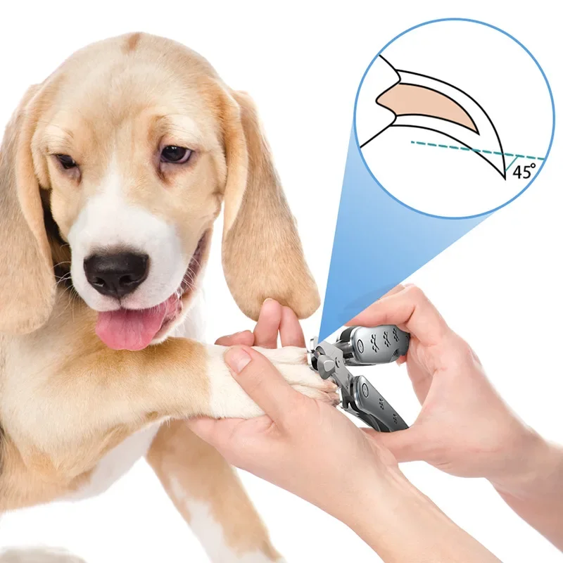 Pet Nail Clippers, Stainless Steel Foldable Multifunctional Cat and Dog Nail Clippers, Scissors, Pet Supplies