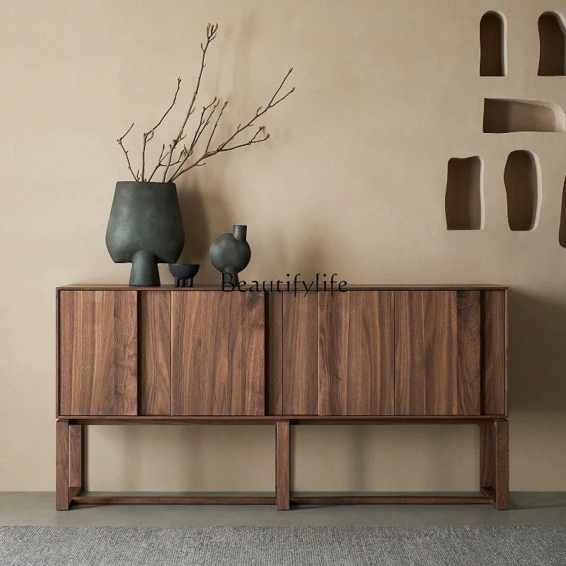 North-America-Black-Walnut-Solid-Wood-Sideboard-Quiet-Style-Living-Room ...