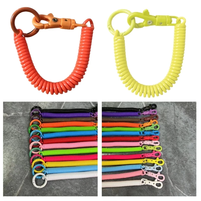 Whistle Keychain Tactical Keychain Keychain Charm Keychain Carabiner Keychain Tool Coil Springs Keychain Stretchy Spirals Spring Coil Retractable Springs Keychain Metal Clasp Key Chain Holder Lanyard