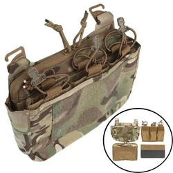 Tactical DOPE Front Flap Double Stack Abdominal Fanny Pack Triple Magazine Insert Kangaroo Pouch For PC Plate Carrier Chest Rig