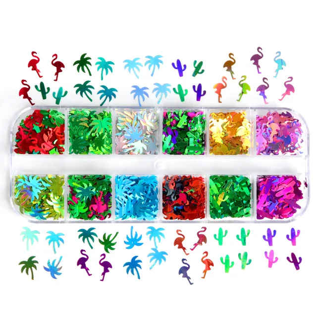 Holographic Butterfly  Heart Multi Shape  Laser Symphony Butterfly Sequins 3D Colorful Sequins Manicure  Nail Art Decoration MJLP-026