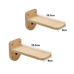 Deluxe Wall-Mounted Cat Activity Center with Climbing Ladder, Hammock, and Sisal Post (2pcs pedal)