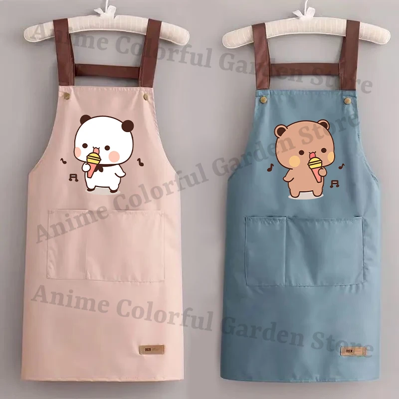 Bubu Dudu Kitchen Waterproof Oil Resistant Apron for Men Women Anime Fashion Aprons Cooking Solid Color Hotel Work Clothes Gifts
