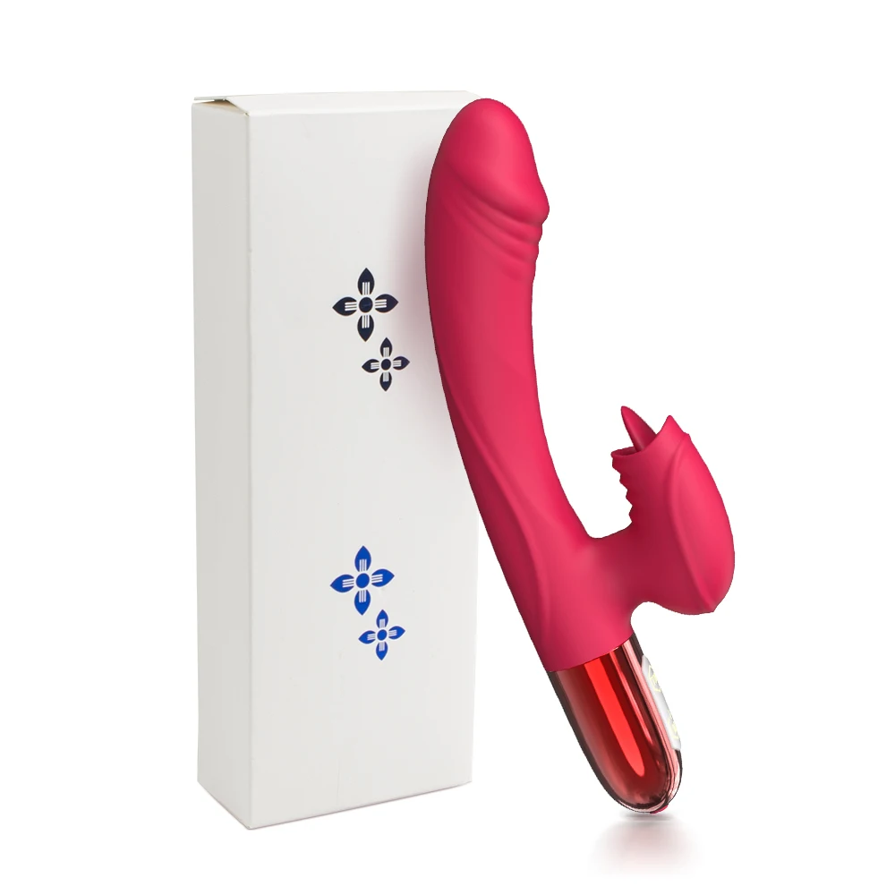 Vibrator-Dildo für Frauen, Zunge lecken, Masturbation, Vibrator, G-Punkt, Klitoris-Stimulator, Spielzeug für Erwachsene, An2023_voghion.com