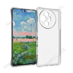 Enhanced Phone Case with Back Ring Holder and Shockproof Silicone TPU Design for 50 PRO NXTPAPER 5G (TPU Case Clear)